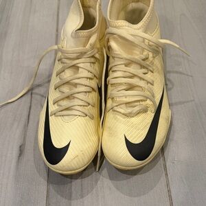 Nike Cream football cleats with soft ankle opening
